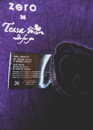 Темно фиолетовая маечка с кружевом zero в бельевом стиле на тоненьких бретельках/топик7 фото