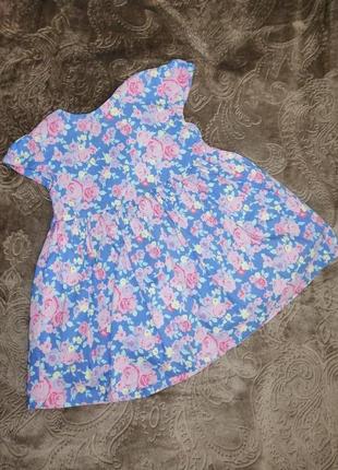 Красивое фирменное платье для малышки 6-9 месяцев, f&f