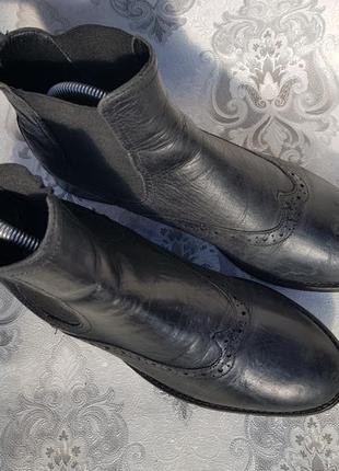 Кожаные ботинки челси в стиле оксфорд7 фото