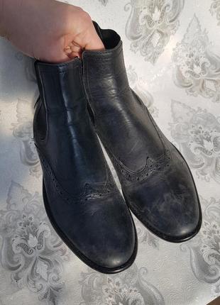 Кожаные ботинки челси в стиле оксфорд8 фото