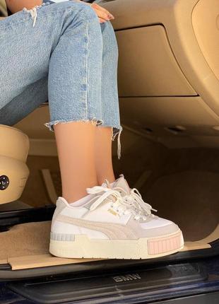 Puma cali beige женские кроссовки пума серый цвет (36-40)💜8 фото