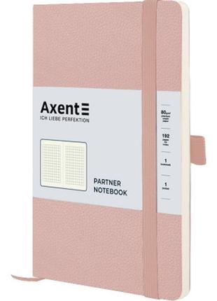 Блокнот axent partner soft skin 125x195 мм 96 листов в клетку пудровый (8616-24-a)