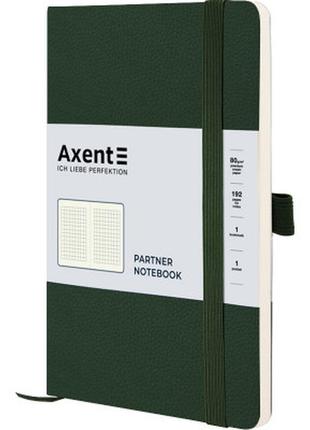 Блокнот axent partner soft skin 125x195 мм 96 листов в клетку зеленый (8616-23-a)1 фото