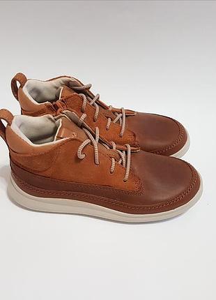 Кожаные ботинки clarks cloud air brown