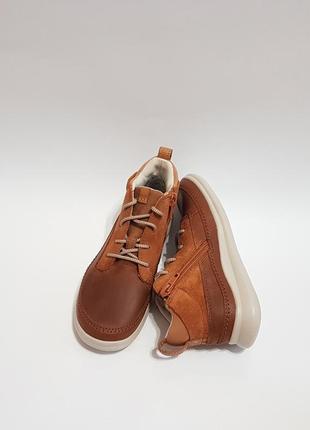 Шкіряні черевики clarks cloud air brown2 фото