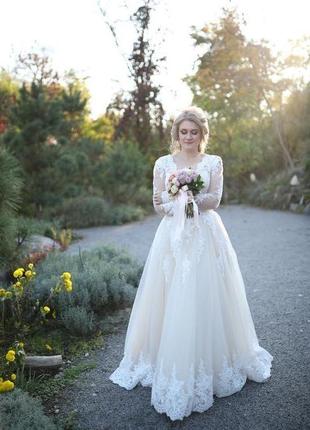 Шикарне весільне плаття в ідеальному стані, торг2 фото