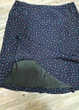 Красивая юбка в горошек из шелковистой вискозы amy vermont5 фото