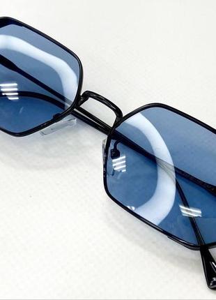 Очки солнцезащитные унисекс геометрия фотохромные с поляризацией линз металлическая оправа с тонкими дужками5 фото