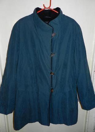 Демі куртка-трапеція з плюшевою підкадкою,великого розміру,claude havrey