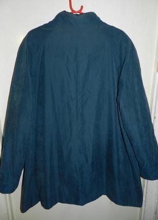 Деми куртка-трапеция с плюшевой подкладкой,большого размера,claude havrey2 фото