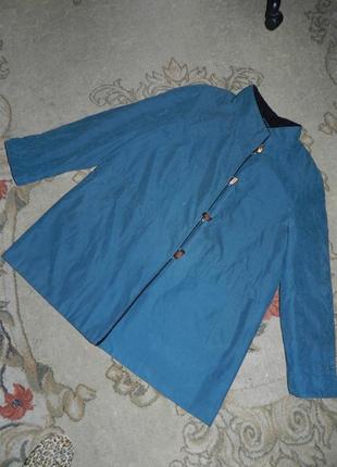 Деми куртка-трапеция с плюшевой подкладкой,большого размера,claude havrey6 фото