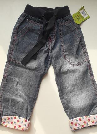 Легкие джинсы на девочку с системой roll up и мягким поясом р.98-104, 128-134