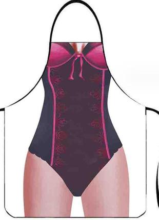 Фартук женский кухонный с рисунком 73 на 57 см разноцветный