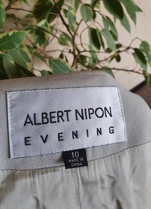 Шикарный винтажный пиджак, жакет с жемчужинками от мирового бренда albert nipon , оригинал6 фото