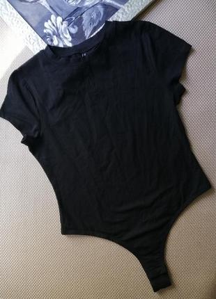 Коттоновый черный боди футболка asyou5 фото