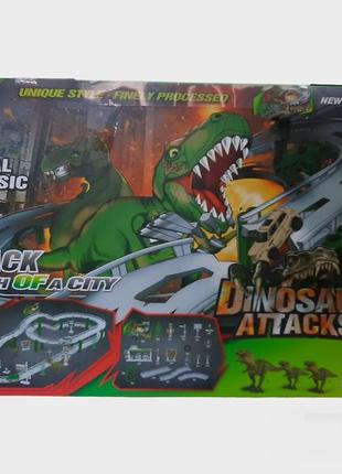 Детский автотрек-динозавры игрушка chuang toys cm558-114 фото