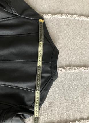 В наявності mango куртка шкіряна чорного кольору з подвійною блискавкою4 фото