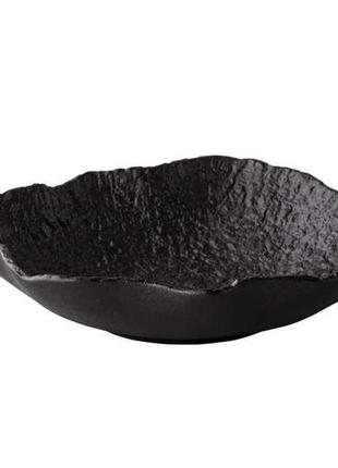 Салатник, тарілка глибока studio raw organic 500 мл d19.2xh4.4 см black rd20003