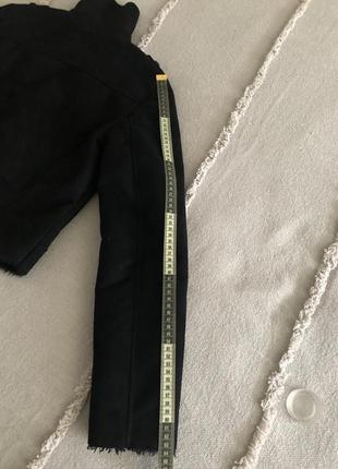 Zara trf collection курточка черного цвета авиатор из искусственной замши дубленка4 фото
