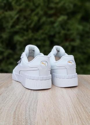 Puma cali белые кеды кроссовки женские кожаные кожа отличное качество весенние осенние демисезонные демисезон пума кали2 фото