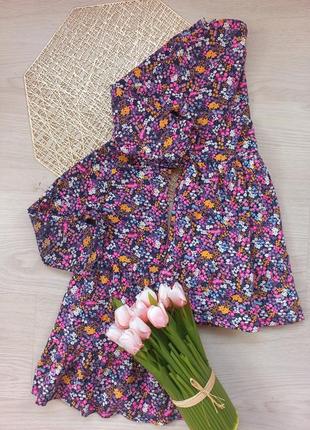 Платье коттоновое в цветочный принт (читайте описание!)