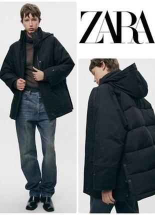 Парка женская zara zw collection padded jacket м1 фото