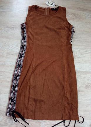 Женская одежда/новое платье мини, платье футляр коричневое 🤎 44/46 размер