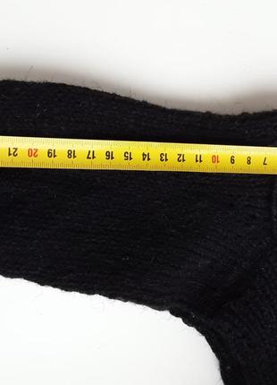 Черные носки шерсть плетеные4 фото