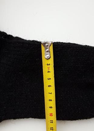 Черные носки шерсть плетеные5 фото