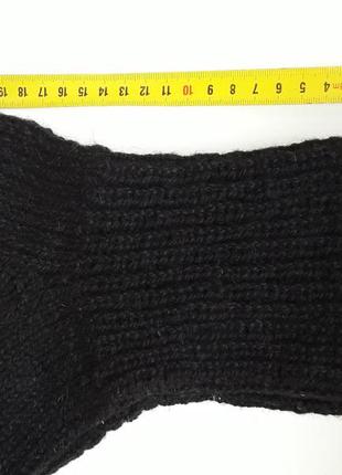 Черные носки шерсть плетеные3 фото