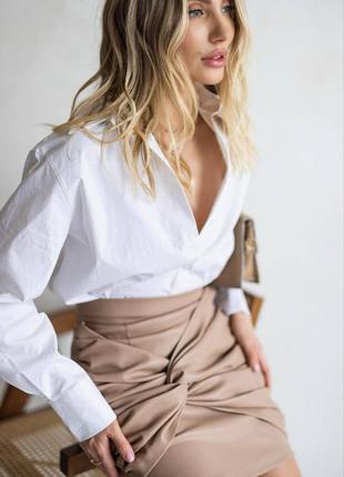 Класична сорочка з бавовни на гудзиках з довгими рукавами3 фото