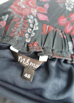 Легкая шифоновая юбка с удлинением сзади5 фото