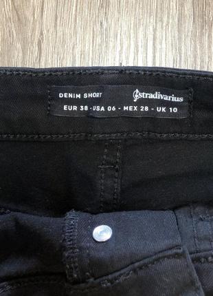 Чёрный джинсовые шортики2 фото