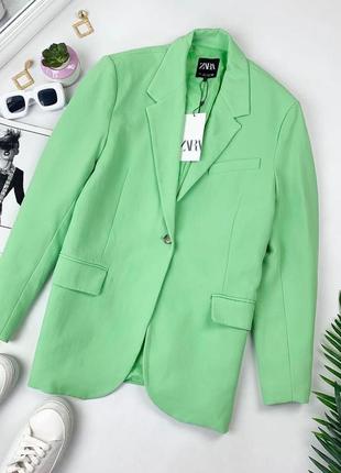 Светло зеленый травяной пиджак1 фото
