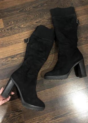 Зимние сапоги каблук италия натуральные