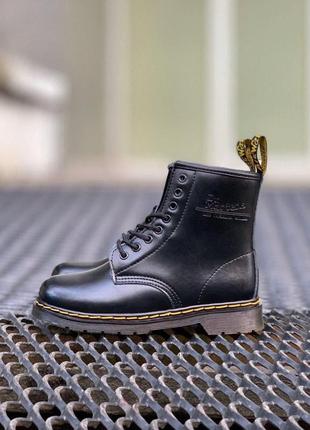 Ботинки кожаные dr. martens 1460 black, мартинсы чёрные1 фото