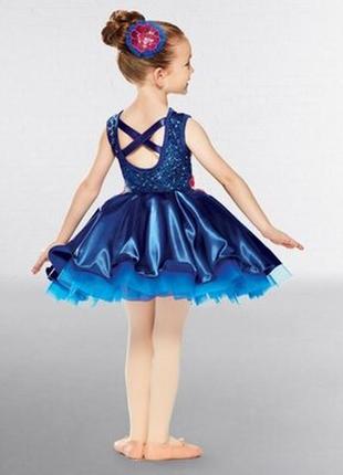 Балетный костюм платье revolution dance navy blue tutu mc синее 8-10 лет.9 фото