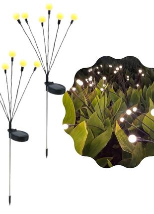 Ліхтар світильник для саду 2 комплекта 12 штук led лампочки водонепроникні для клумби ll1 фото