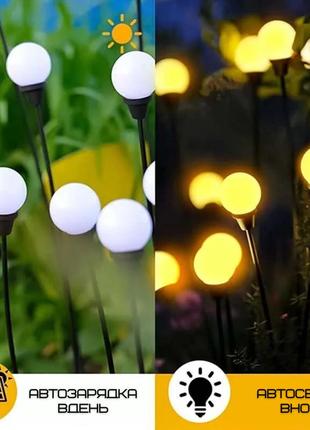 Ліхтар світильник для саду 2 комплекта 12 штук led лампочки водонепроникні для клумби ll4 фото