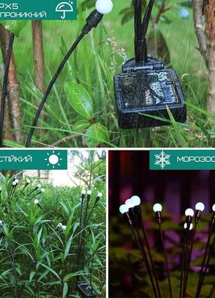 Ліхтар світильник для саду 2 комплекта 12 штук led лампочки водонепроникні для клумби ll10 фото