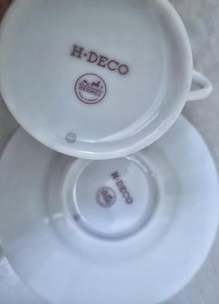 Кофейная чашка и блюдце h deco, hermès4 фото
