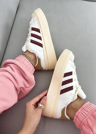 Adidas superstar beige red8 фото