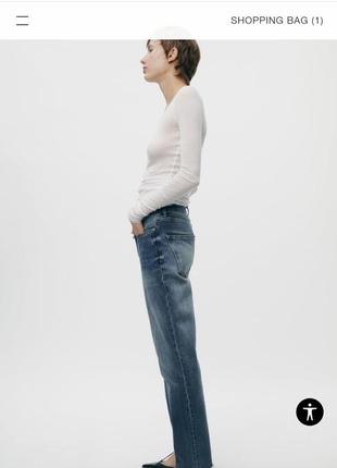 Новые женские стильные джинсы зара оригинал размер евро 443 фото