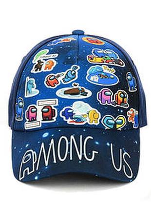 Детская демисезонная кепка с популярным принтом among us