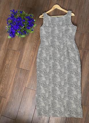 Макси платье у леопардовый принт приталенное