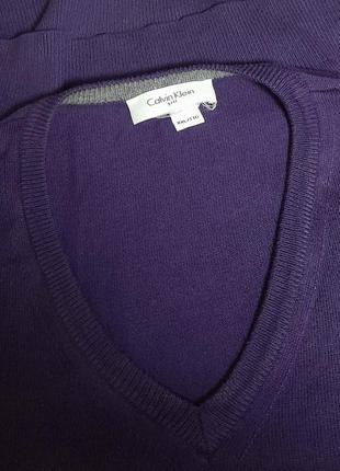 Фирменный пуловер фиолетового цвета смесь хлопка и акрила calvin klein golf, 💯 оригинал5 фото