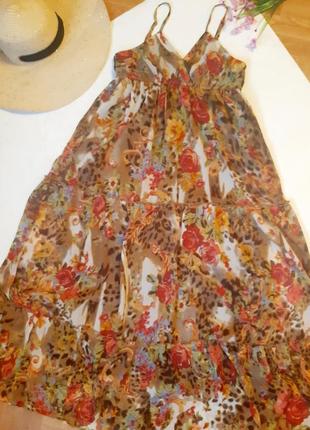 Стильна шифонова сукня-сарафан3 фото