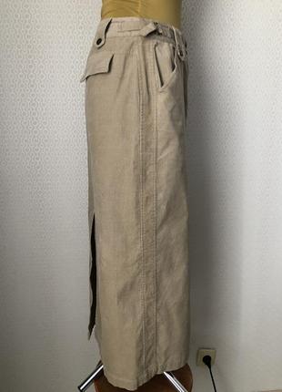 Длинная вельветовая юбка песочного цвета от s.oliver, размер 42, укр 48-50-523 фото
