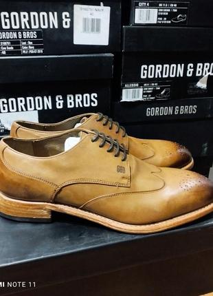 Вишуканого дизайну шкіряні туфлі всесвітньо визнаного бренду чоловічого взуття з німеччини gordon & bros.1 фото