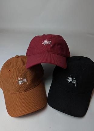 Кепка stussy вельветова